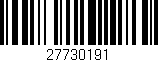 Código de barras (EAN, GTIN, SKU, ISBN): '27730191'