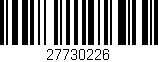 Código de barras (EAN, GTIN, SKU, ISBN): '27730226'
