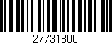 Código de barras (EAN, GTIN, SKU, ISBN): '27731800'