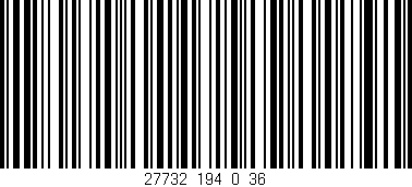 Código de barras (EAN, GTIN, SKU, ISBN): '27732_194_0_36'