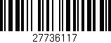 Código de barras (EAN, GTIN, SKU, ISBN): '27736117'