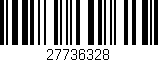 Código de barras (EAN, GTIN, SKU, ISBN): '27736328'