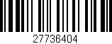 Código de barras (EAN, GTIN, SKU, ISBN): '27736404'