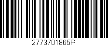 Código de barras (EAN, GTIN, SKU, ISBN): '2773701865P'