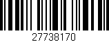 Código de barras (EAN, GTIN, SKU, ISBN): '27738170'