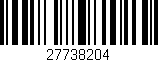Código de barras (EAN, GTIN, SKU, ISBN): '27738204'