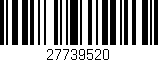 Código de barras (EAN, GTIN, SKU, ISBN): '27739520'