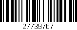 Código de barras (EAN, GTIN, SKU, ISBN): '27739767'