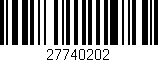 Código de barras (EAN, GTIN, SKU, ISBN): '27740202'