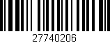Código de barras (EAN, GTIN, SKU, ISBN): '27740206'