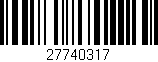 Código de barras (EAN, GTIN, SKU, ISBN): '27740317'
