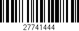Código de barras (EAN, GTIN, SKU, ISBN): '27741444'
