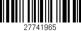 Código de barras (EAN, GTIN, SKU, ISBN): '27741965'