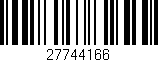 Código de barras (EAN, GTIN, SKU, ISBN): '27744166'