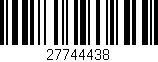 Código de barras (EAN, GTIN, SKU, ISBN): '27744438'