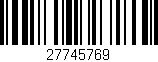 Código de barras (EAN, GTIN, SKU, ISBN): '27745769'