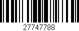 Código de barras (EAN, GTIN, SKU, ISBN): '27747788'
