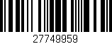 Código de barras (EAN, GTIN, SKU, ISBN): '27749959'