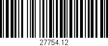 Código de barras (EAN, GTIN, SKU, ISBN): '27754.12'