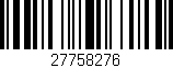 Código de barras (EAN, GTIN, SKU, ISBN): '27758276'
