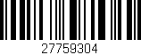 Código de barras (EAN, GTIN, SKU, ISBN): '27759304'