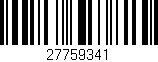 Código de barras (EAN, GTIN, SKU, ISBN): '27759341'