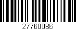 Código de barras (EAN, GTIN, SKU, ISBN): '27760086'