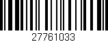 Código de barras (EAN, GTIN, SKU, ISBN): '27761033'