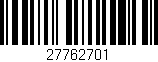 Código de barras (EAN, GTIN, SKU, ISBN): '27762701'