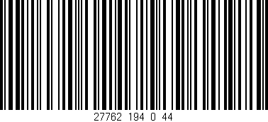 Código de barras (EAN, GTIN, SKU, ISBN): '27762_194_0_44'