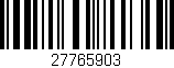 Código de barras (EAN, GTIN, SKU, ISBN): '27765903'