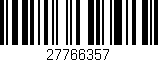 Código de barras (EAN, GTIN, SKU, ISBN): '27766357'