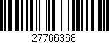 Código de barras (EAN, GTIN, SKU, ISBN): '27766368'