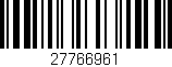 Código de barras (EAN, GTIN, SKU, ISBN): '27766961'