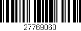 Código de barras (EAN, GTIN, SKU, ISBN): '27769060'