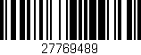 Código de barras (EAN, GTIN, SKU, ISBN): '27769489'