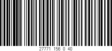 Código de barras (EAN, GTIN, SKU, ISBN): '27771_156_0_40'