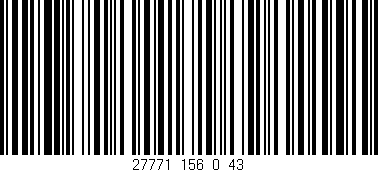 Código de barras (EAN, GTIN, SKU, ISBN): '27771_156_0_43'