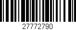Código de barras (EAN, GTIN, SKU, ISBN): '27772790'