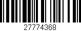 Código de barras (EAN, GTIN, SKU, ISBN): '27774368'