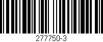 Código de barras (EAN, GTIN, SKU, ISBN): '277750-3'