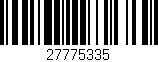 Código de barras (EAN, GTIN, SKU, ISBN): '27775335'