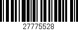 Código de barras (EAN, GTIN, SKU, ISBN): '27775528'