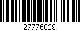 Código de barras (EAN, GTIN, SKU, ISBN): '27776029'