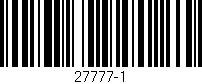 Código de barras (EAN, GTIN, SKU, ISBN): '27777-1'