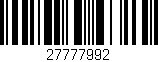 Código de barras (EAN, GTIN, SKU, ISBN): '27777992'