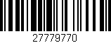Código de barras (EAN, GTIN, SKU, ISBN): '27779770'