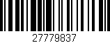 Código de barras (EAN, GTIN, SKU, ISBN): '27779837'