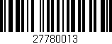 Código de barras (EAN, GTIN, SKU, ISBN): '27780013'