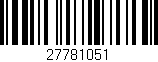 Código de barras (EAN, GTIN, SKU, ISBN): '27781051'